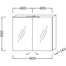 Зеркальный шкаф белый 80х65 см Jacob Delafon Odeon Up EB796RU-N18