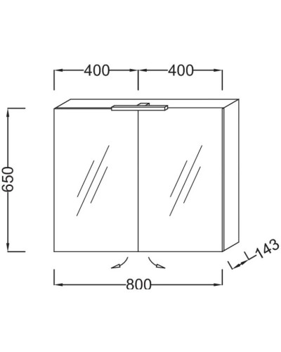 Зеркальный шкаф белый 80х65 см Jacob Delafon Odeon Up EB796RU-N18