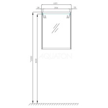 Зеркальный шкаф 65х81 см белый глянец L/R Акватон Нортон 1A249102NT010