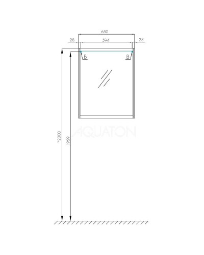 Зеркальный шкаф 65х81 см белый глянец L/R Акватон Нортон 1A249102NT010