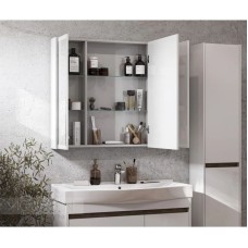 Зеркальный шкаф 100х81 см белый глянец Акватон Нортон 1A249302NT010