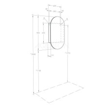 Зеркальный шкаф 50х90 см белый глянец R Акватон Оливия 1A254502OL010