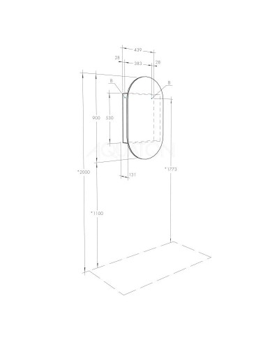 Зеркальный шкаф 50х90 см белый глянец R Акватон Оливия 1A254502OL010