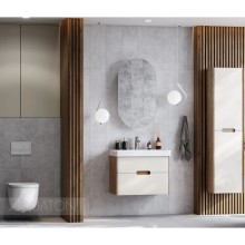 Зеркальный шкаф 50х90 см белый глянец R Акватон Оливия 1A254502OL010