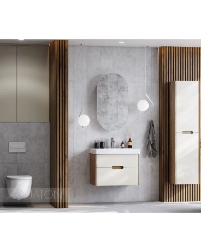 Зеркальный шкаф 50х90 см белый глянец R Акватон Оливия 1A254502OL010