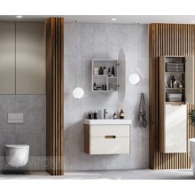 Зеркальный шкаф 50х90 см белый глянец R Акватон Оливия 1A254502OL010