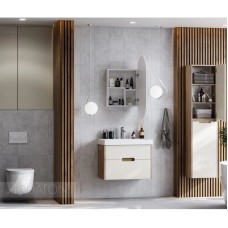 Зеркальный шкаф 50х90 см белый глянец R Акватон Оливия 1A254502OL010