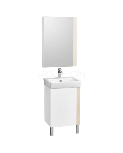 Зеркальный шкаф 55х80 см дуб верона/белый глянец L/R Акватон Кантри 1A257702AHB20