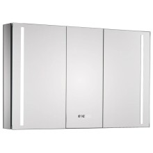 Зеркальный шкаф 100х70 см алюминий Esbano ES-2408