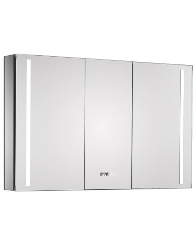 Зеркальный шкаф 100х70 см алюминий Esbano ES-2408