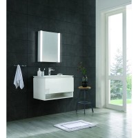 Зеркальный шкаф 50х70 см алюминий Esbano ES-3814