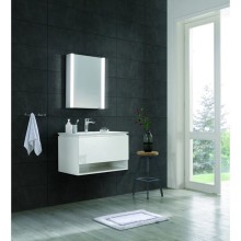 Зеркальный шкаф 50х70 см алюминий Esbano ES-3814