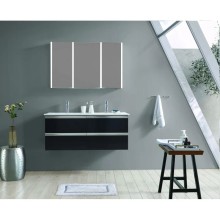 Зеркальный шкаф 100х70 см алюминий Esbano ES-3819