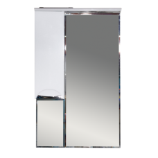 Орхидея - 65 Зеркало - шкаф лев. (свет)  белая эмаль