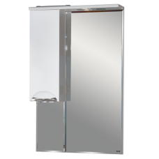 Орхидея - 65 Зеркало - шкаф лев. (свет)  белая эмаль