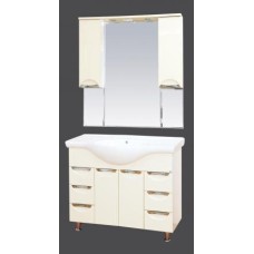 Жасмин - 95 Зеркало - шкаф (свет) бежевая эмаль