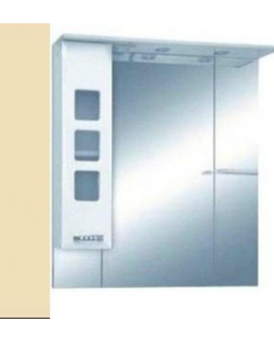 Квадро - 90 Зеркало - шкаф лев. (свет) БЕЖ