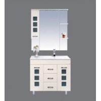 Квадро - 90 Зеркало - шкаф лев. (свет) БЕЖ