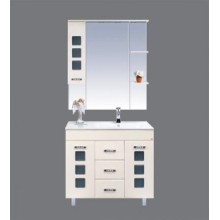 Квадро - 90 Зеркало - шкаф лев. (свет) БЕЖ