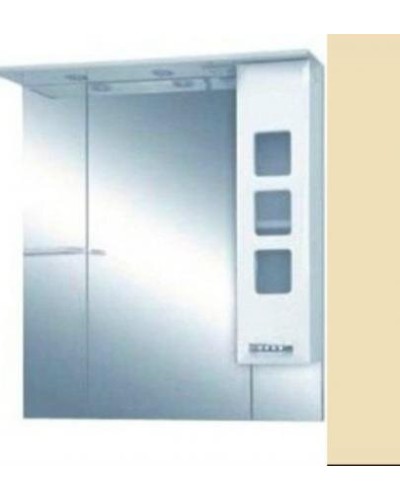 Квадро - 90 Зеркало - шкаф прав. (свет) БЕЖ