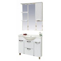 Лорд - 85 зеркало-шкаф (свет) прав.(белая пленка )