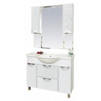 Лорд -105 зеркало-шкаф (свет) (белая пленка)