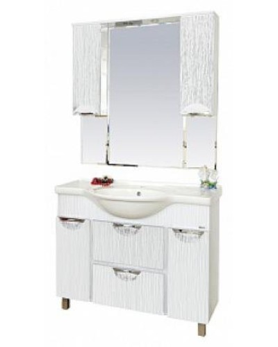 Лорд -105 зеркало-шкаф (свет) (белая пленка)