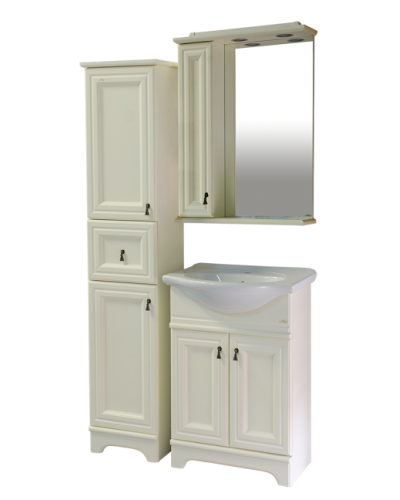 Лувр - 60 Зеркало со шкафчиком, лев., слоновая кость