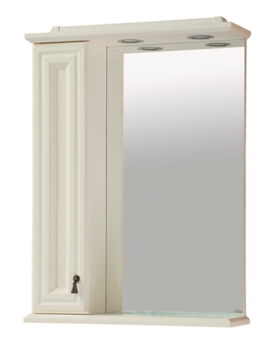 Лувр - 60 Зеркало со шкафчиком, лев., слоновая кость