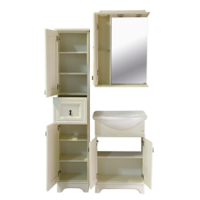 Лувр - 60 Зеркало со шкафчиком, лев., слоновая кость