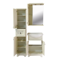 Лувр - 60 Зеркало со шкафчиком, лев., слоновая кость