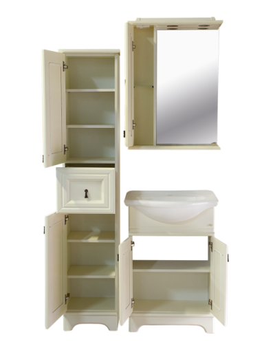 Лувр - 60 Зеркало со шкафчиком, лев., слоновая кость