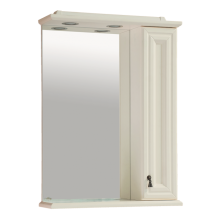 Лувр - 60 Зеркало со шкафчиком, прав., слоновая кость