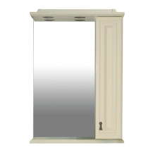 Лувр - 60 Зеркало со шкафчиком, прав., слоновая кость