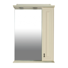 Лувр - 60 Зеркало со шкафчиком, прав., слоновая кость