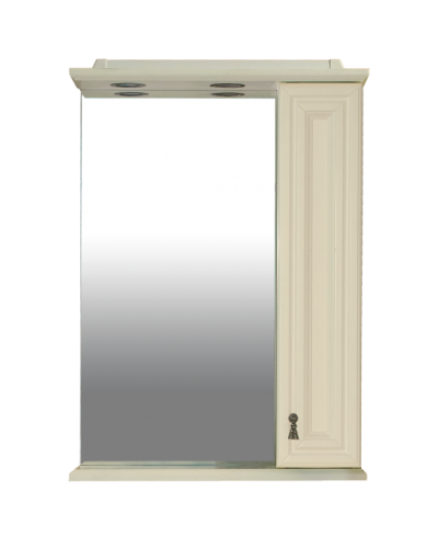 Лувр - 60 Зеркало со шкафчиком, прав., слоновая кость