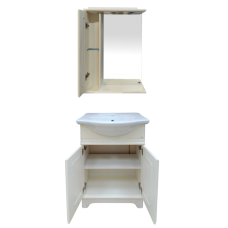 Лувр - 65 Зеркало со шкафчиком, лев., слоновая кость