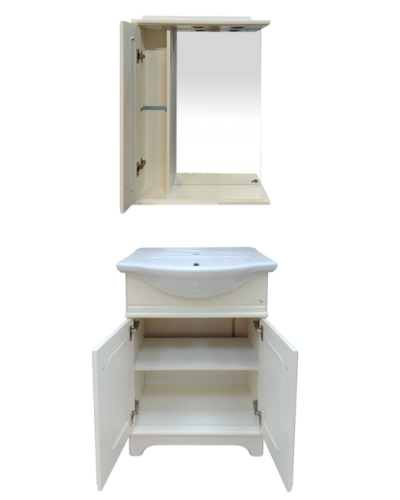 Лувр - 65 Зеркало со шкафчиком, лев., слоновая кость