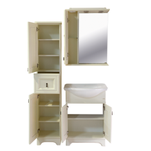 Лувр - 65 Зеркало со шкафчиком, лев., слоновая кость