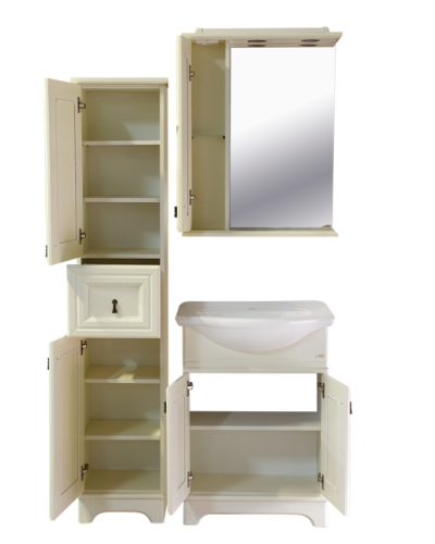 Лувр - 65 Зеркало со шкафчиком, лев., слоновая кость