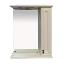 Лувр - 65 Зеркало со шкафчиком, прав., слоновая кость