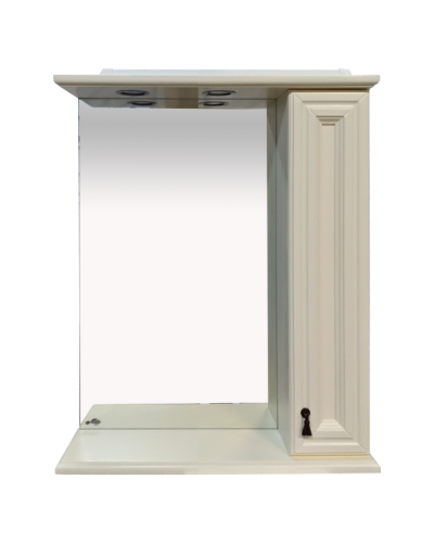 Лувр - 65 Зеркало со шкафчиком, прав., слоновая кость