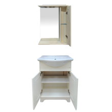 Лувр - 65 Зеркало со шкафчиком, прав., слоновая кость