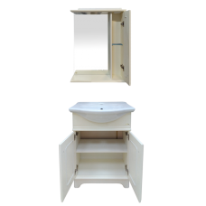 Лувр - 65 Зеркало со шкафчиком, прав., слоновая кость