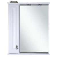 Лувр - 75 Зеркало со шкафчиком, лев., белое