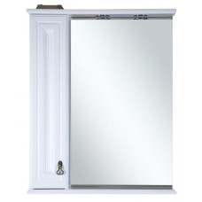 Лувр - 75 Зеркало со шкафчиком, лев., белое