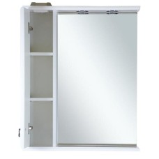 Лувр - 75 Зеркало со шкафчиком, лев., белое