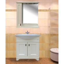 Лувр - 75 Зеркало со шкафчиком, лев., слоновая кость