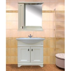 Лувр - 75 Зеркало со шкафчиком, лев., слоновая кость