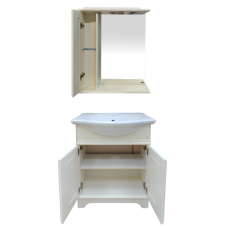 Лувр - 75 Зеркало со шкафчиком, лев., слоновая кость